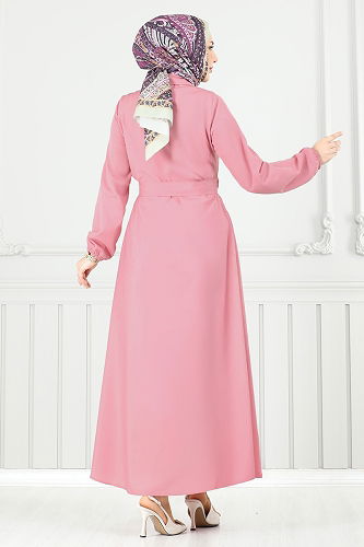 moda selvim الفستان وردي 333MSA980 - Thumbnail