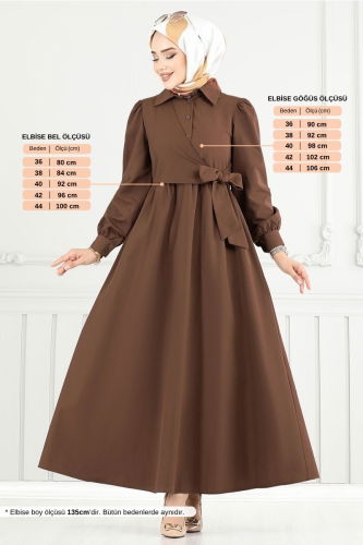 MRV C.R. - Dress 3348CR1137-M Dark Brown
