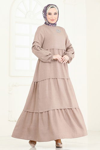 moda selvim Dress 343DVL817 Vision - Thumbnail