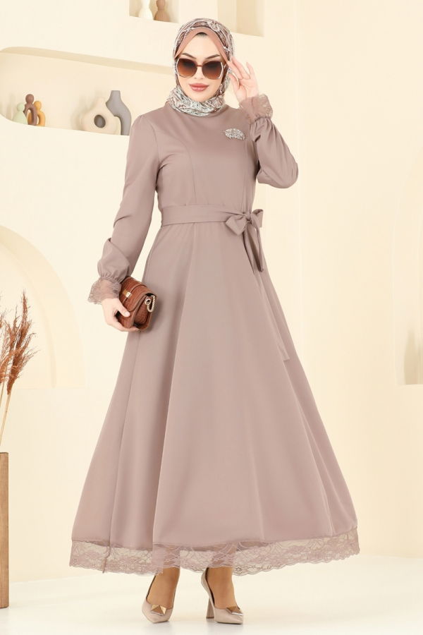 Modaselvim خصم صافٍ20%+20% في سلة التسوق الفستان بيج غامق 363DVL817