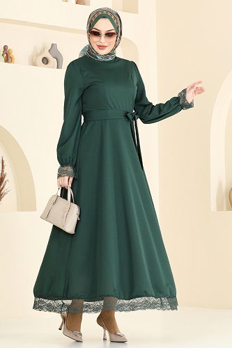 moda selvim الفستان زيتي 363DVL817 - Thumbnail