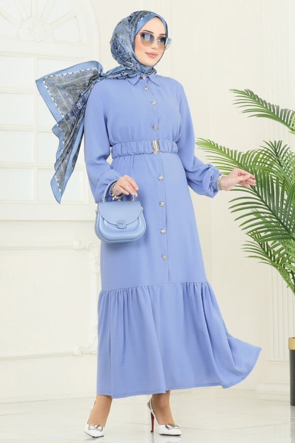Modaselvim NET 20%+20% DISCOUNT IN THE CARD Dress 382DVL817 Baby Blue