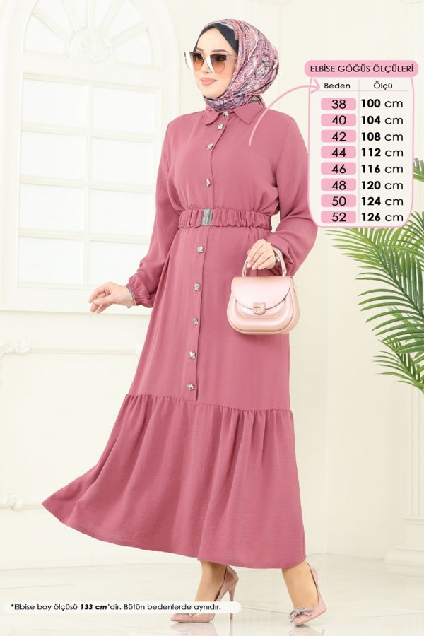 Modaselvim NET 20%+20% DISCOUNT IN THE CARD Dress 382DVL817 Dark Rose Dusky