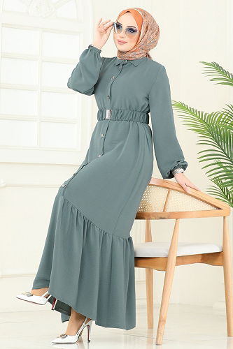 moda selvim Dress 382DVL817 Mint - Thumbnail