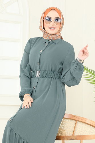 moda selvim Dress 382DVL817 Mint - Thumbnail