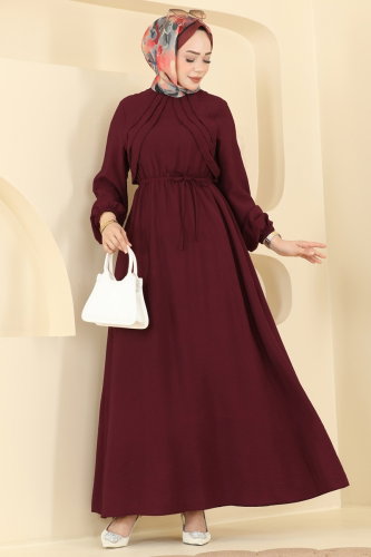 A.S.N. - Dress 394ASN888 Burgundy