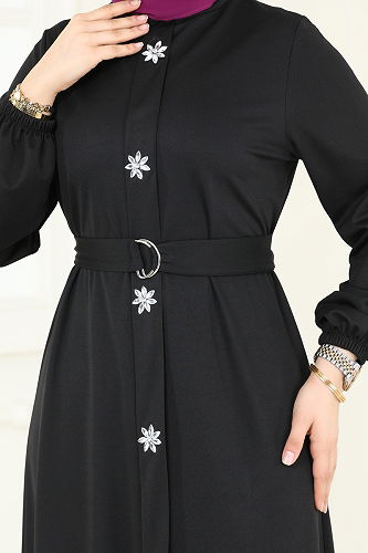 moda selvim Dress 396DVL817 Black - Thumbnail
