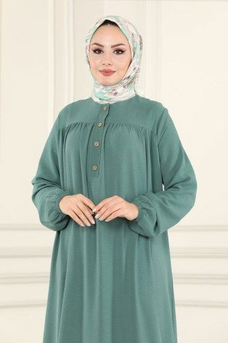 moda selvim Dress 4001BM387 Mint - Thumbnail