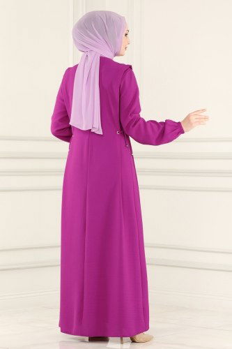 moda selvim 4004BM387 توتي فستان - Thumbnail