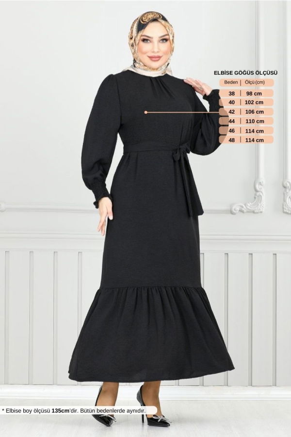 Modaselvim خصم صافٍ20%+20% في سلة التسوق الفستان أسود 401ART1044-M