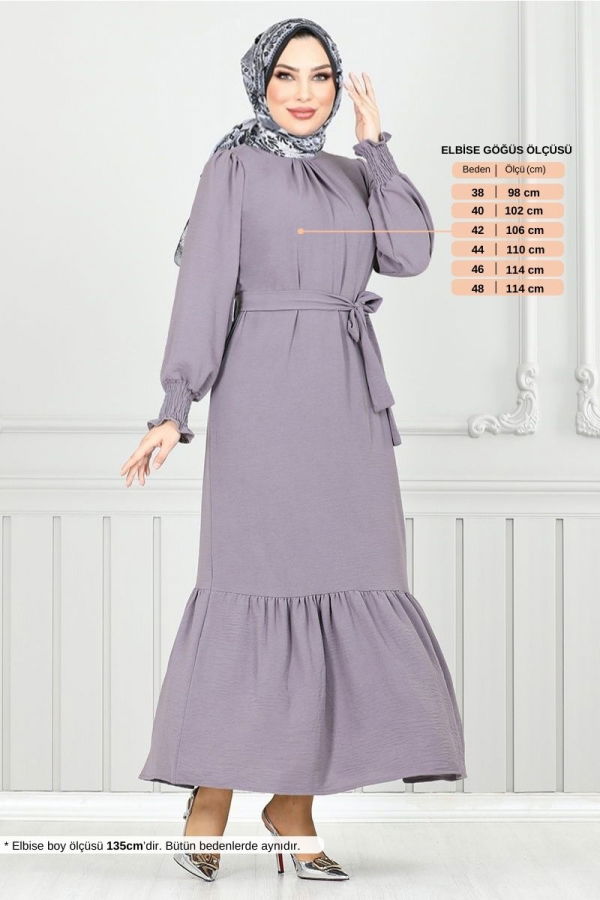 Modaselvim NET 20%+20% DISCOUNT IN THE CARD Dress 401ART1044-M Gray