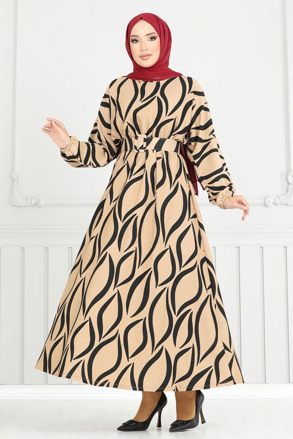 Modaselvim NET 20%+20% DISCOUNT IN THE CARD Dress 4026TGE913-M Latte