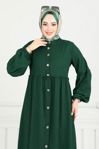 moda selvim الفستان زيتي 405DVL817 - Thumbnail