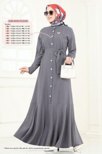 P.R.M. - Dress 4065PM271 Anthracite