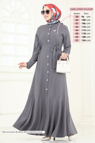 P.R.M. - Dress 4065PM271 Anthracite