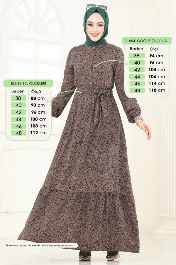 Modaselvim New Season Discount Dress 4068ZNN863 Dark Vision