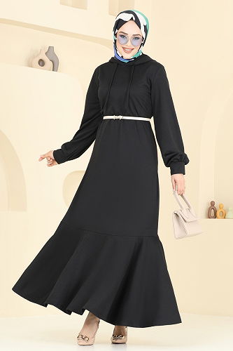 moda selvim Dress 4069PM271 Black - Thumbnail