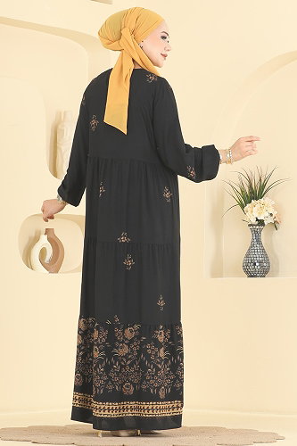 moda selvim Dress 4073ZNNK1102 Black - Thumbnail