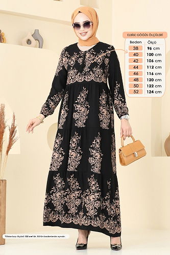 moda selvim Dress 4081ZNN863 Black - Thumbnail