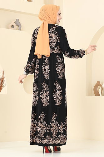 moda selvim الفستان أسود 4081ZNN863 - Thumbnail