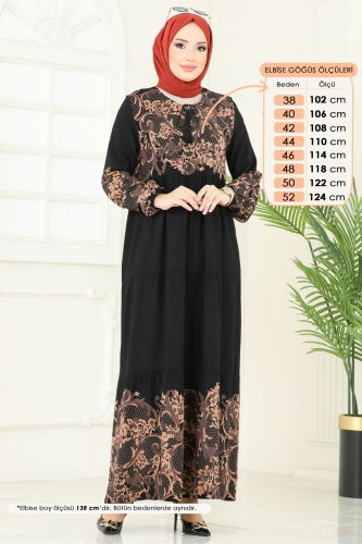 moda selvim Dress 4082ZNN863 Black - Thumbnail