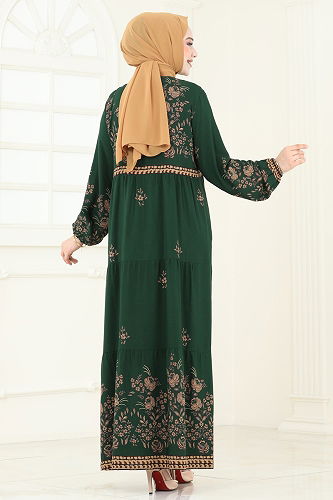 moda selvim الفستان زيتي 4083ZNN863 - Thumbnail