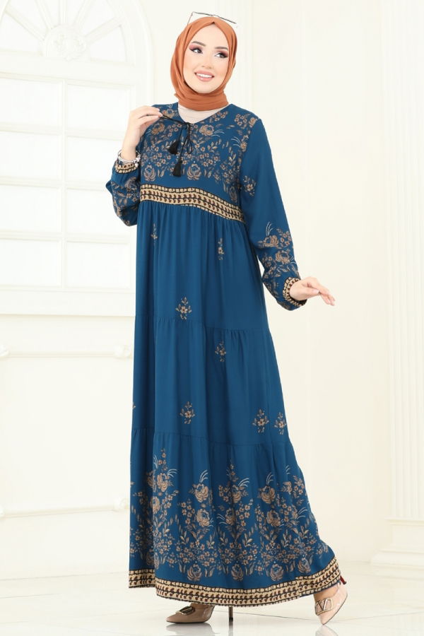 Modaselvim NET 20%+20% DISCOUNT IN THE CARD Dress 4083ZNN863 Petroleum