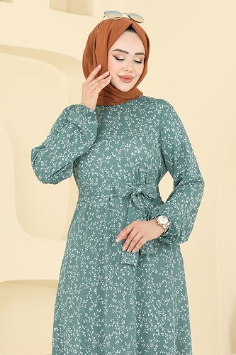 moda selvim Dress 4086PM271 Mint - Thumbnail