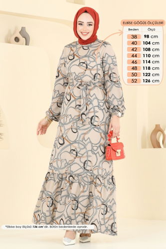 P.R.M. - Dress 4086PM271 Stone