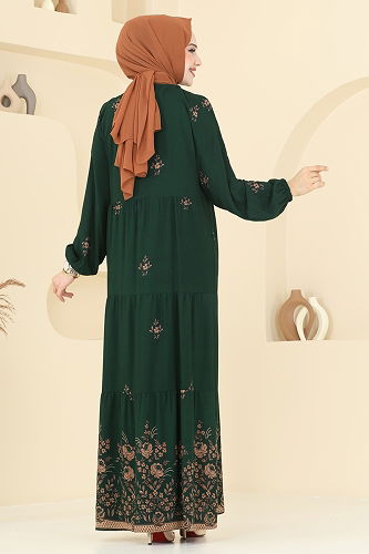 moda selvim الفستان زيتي 4087ZNN863 - Thumbnail