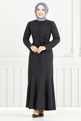 moda selvim Dress 4096PM1063-M Black - Thumbnail