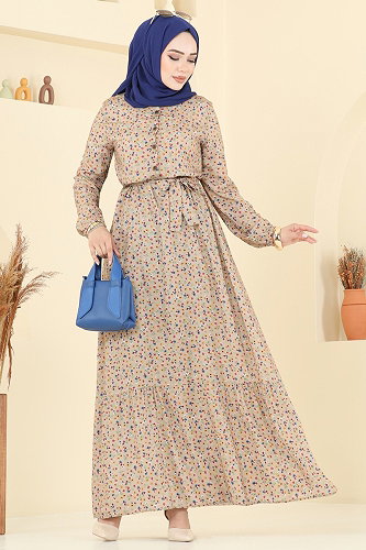 moda selvim Dress 4098ZNNK1102 Vision - Thumbnail