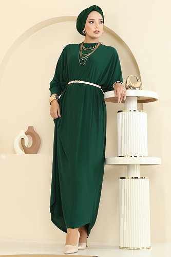 moda selvim Dress 4099ZNNK1102 Light Emerald - Thumbnail