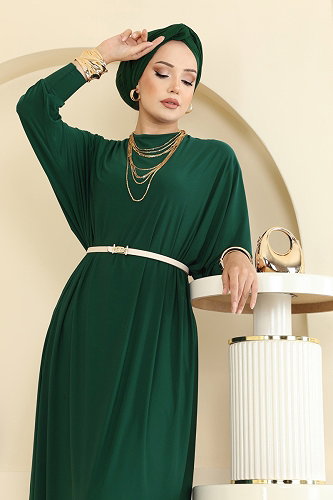 moda selvim Dress 4099ZNNK1102 Light Emerald - Thumbnail