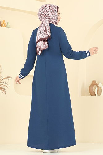 moda selvim الفستان أزرق فاتح 4108PM271 - Thumbnail