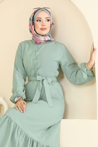 moda selvim Dress 4110PM271 Mint - Thumbnail