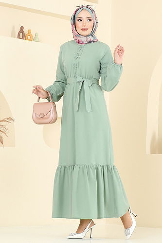 moda selvim Dress 4110PM271 Mint - Thumbnail