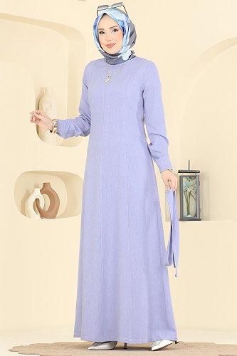 moda selvim Dress 4112FVN1181 Baby Blue - Thumbnail