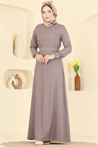 moda selvim Dress 4112FVN1181 Dark Vision - Thumbnail