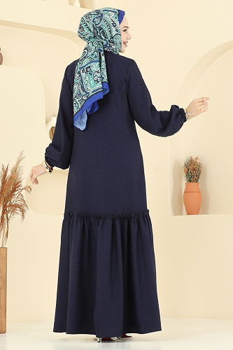 moda selvim الفستان كحلي 4115PM271 - Thumbnail