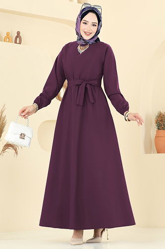 moda selvim الفستان توتي 4116PM271 - Thumbnail