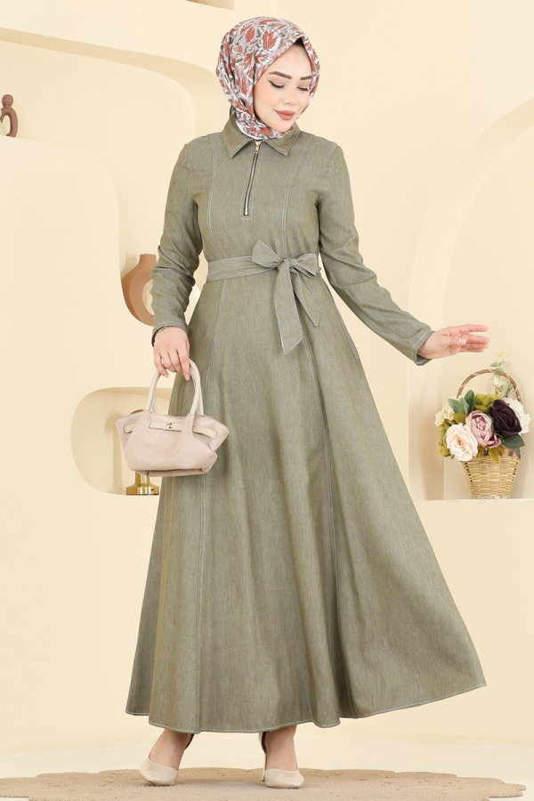 Modaselvim Dress Dress 4117FVN1181 Almond Green