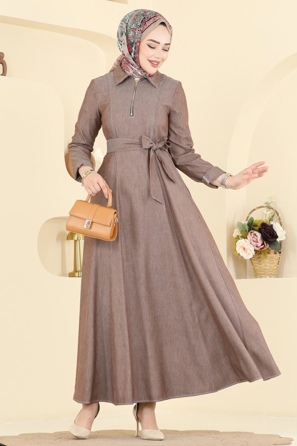Modaselvim Dress Dress 4117FVN1181 Brown