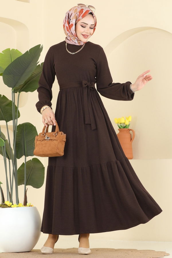 Modaselvim Dress Dress 4120PM271 Brown