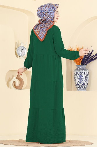 moda selvim Dress 4124ZNNK1102 Light Emerald - Thumbnail