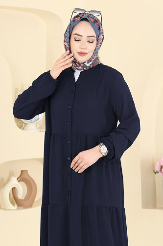 moda selvim الفستان كحلي 4124ZNNK1102 - Thumbnail
