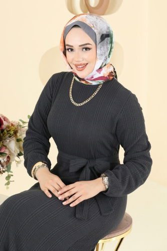 P.R.M. - الفستان رمادي غامق 4127PM271