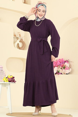 moda selvim Dress 4127PM271 Damson - Thumbnail