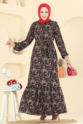 P.R.M. - Dress 4128PM271 Pattern 2 Black
