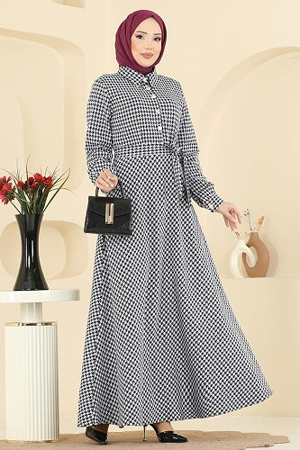 moda selvim Dress 4129PM271 Black - Thumbnail